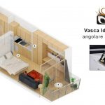 Vasca idromassaggio-angolare con schermo tv 185x80