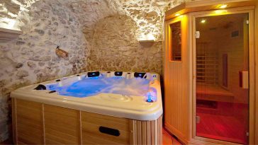 Minipiscina regalo sauna