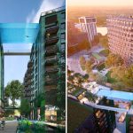 Piscina sospesa 27 metri londra