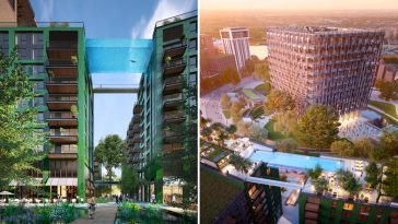 Piscina sospesa 27 metri londra