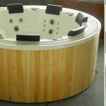 Minipiscina salva spazio rivestimento vero legno