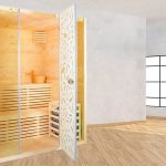 Sauna di pino finlandese per un inverno a 100 °C