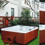 Minipiscina da giardino con scaletta e speaker musica