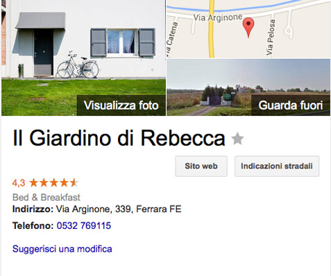 Il Giardino di Rebecca, via Arginone, 339, Ferrara http://www.ilgiardinodirebecca.it/