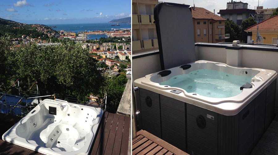 BL-801 minipiscina idromassaggio terrazza fuori terra sfioro