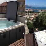 Minipiscina in terrazza fuori terra sfioro