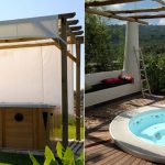 Minipiscine in pergola di legno due realizzazioni a confronto