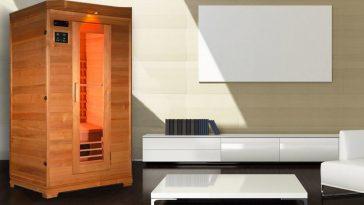 Sauna infrarossi per 2 persone in soggiorno moderno