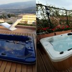 La piscina sul terrazzo che farebbe invidia al vicino