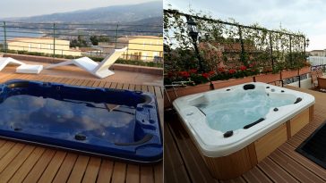 La piscina sul terrazzo che farebbe invidia al vicino