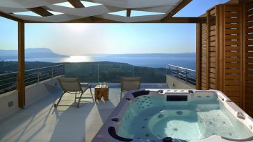 Minipiscina per terrazza con vista