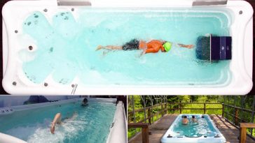 Nuoto controcorrente per allenamento nuotatori professionisti e no