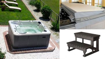 Gli accessori di una minipiscina idromassaggio