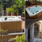 Minipiscina da terrazza in borgo antico da incasso e fuori terra