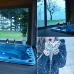 Minipiscina idromassaggio divertimento in inverno