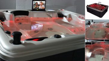 Minipiscina rosso cromoterapia
