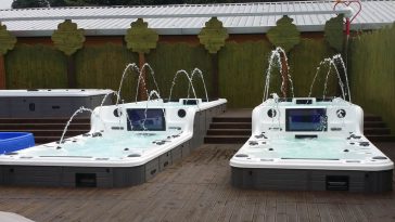 Minipiscine multipiano con vasca per il nuoto