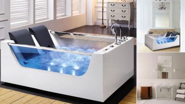 Vasca idromassaggio in bagno stile boiserie