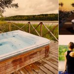 Il pilates è in acqua con minipiscina idromassaggio