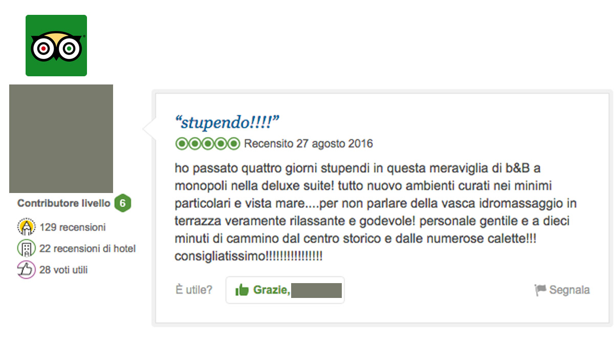 Trip-Advisor B&B Bellariva a Monopoli