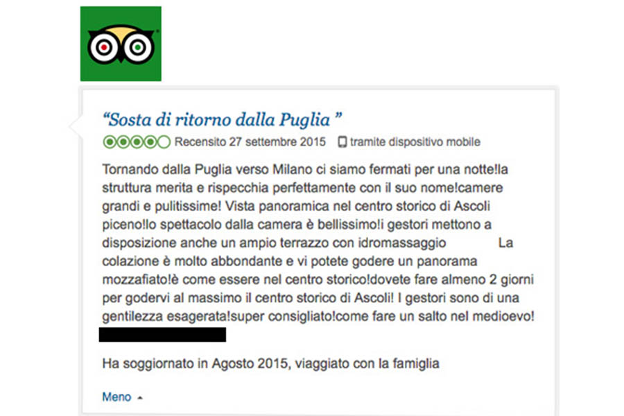 recensione trip advisor Antico Borgo Piceno