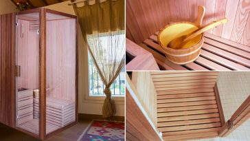 Cabina monoposto di sauna finlandese