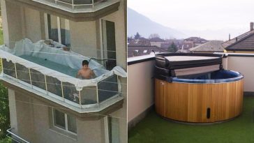 Minipiscina sul terrazzo