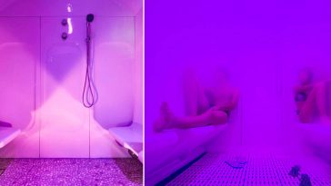Bagno turco doccia purple rain
