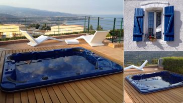 Minipiscina blue notte nella tua terrazza prendisole