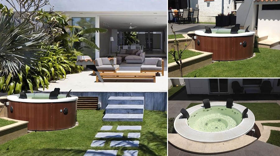 BL-818 minipiscina idromassaggio giardino retro trio