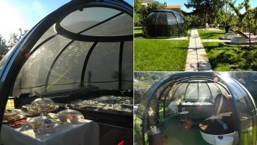 Minipiscina idromassaggio-cupolone nel tuo giardino di casa