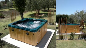 Minipiscina idromassaggio nel tuo oliveto biologico