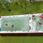 Minipiscina nuoto controcorrente giardino