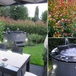 Minipiscina idromassaggio nel tuo giardino di siepe photinia
