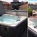 Minipiscina idromassaggio piccolo terrazzo