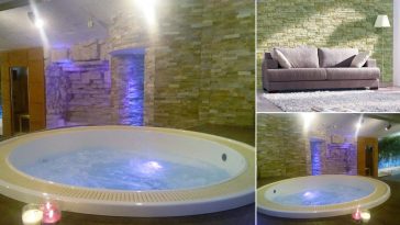 Minipiscina idromassaggio salotto lightin design