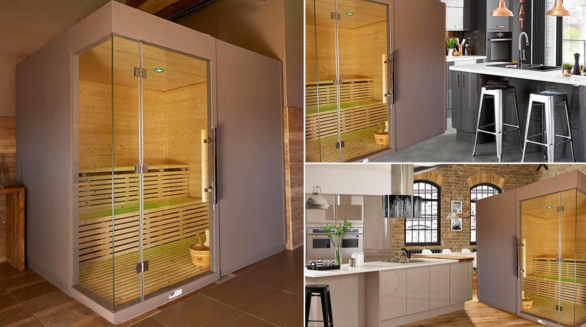 Sauna finlandese in isola living