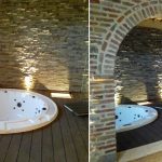 Minipiscina idromassaggio per mini ambiente in sasso