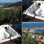 Minipiscina idromassaggio incasso visione totale