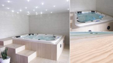 Minipiscina idromassaggio spiaggia interno