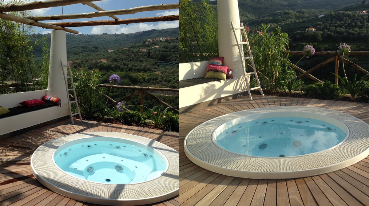BL-818 MiniPiscina idromassaggio giardino arredo Hippie