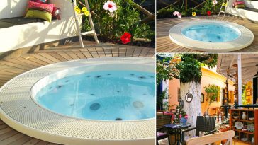 MiniPiscina idromassaggio giardino arredo Hippie
