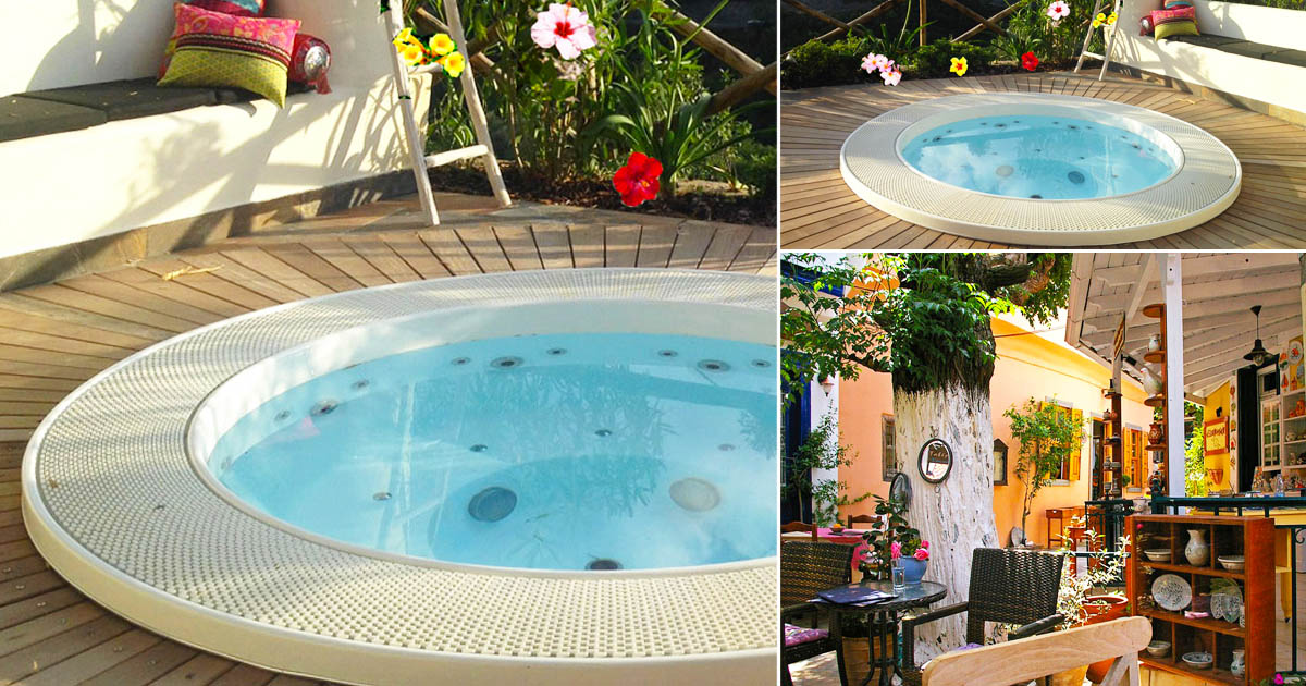 MiniPiscina idromassaggio giardino arredo Hippie
