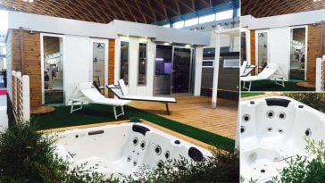 Minipiscina idromassaggio stand fieristici