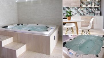 In ordine ma creativo con minipiscina idromassaggio