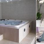 Minipiscina idromassaggio mise en place bagno