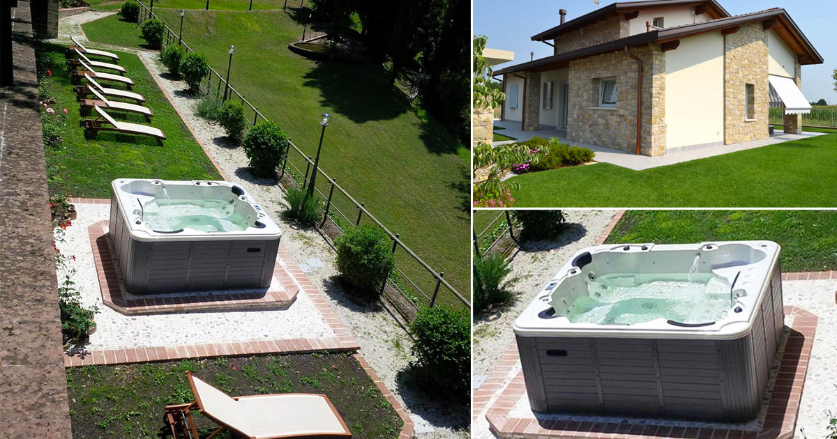 Minipiscina idromassaggio nel tuo giardino erba loietto