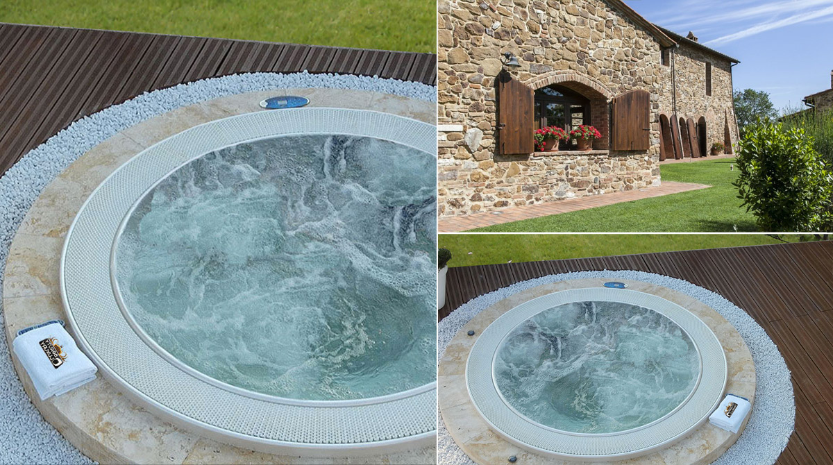 Minipiscina idromassaggio cottage toscano