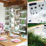 Minipiscina idromassaggio arredo décor vegetale