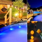 Minipiscina idromassaggio per feste primaverili all'aperto